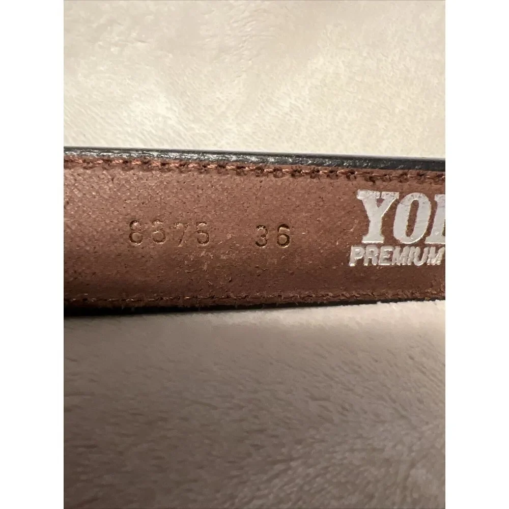 Genuine Leather Amish Made Texas Ranger Style Belt Brown With Brass‎ Buckle
